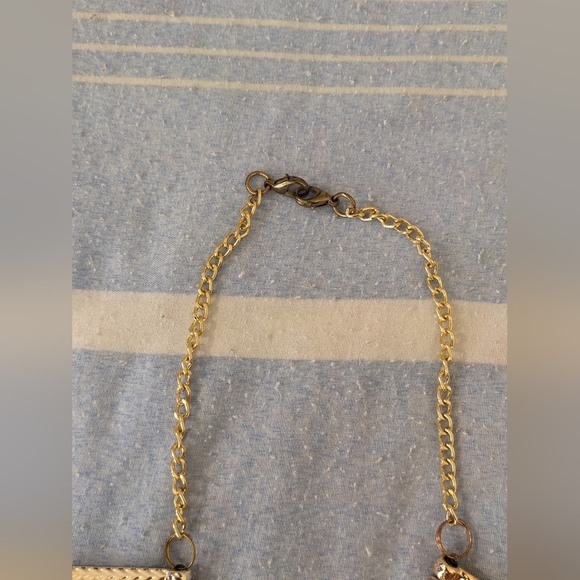 Gold Coloured Statement  Necklace - Picture 4 of 5